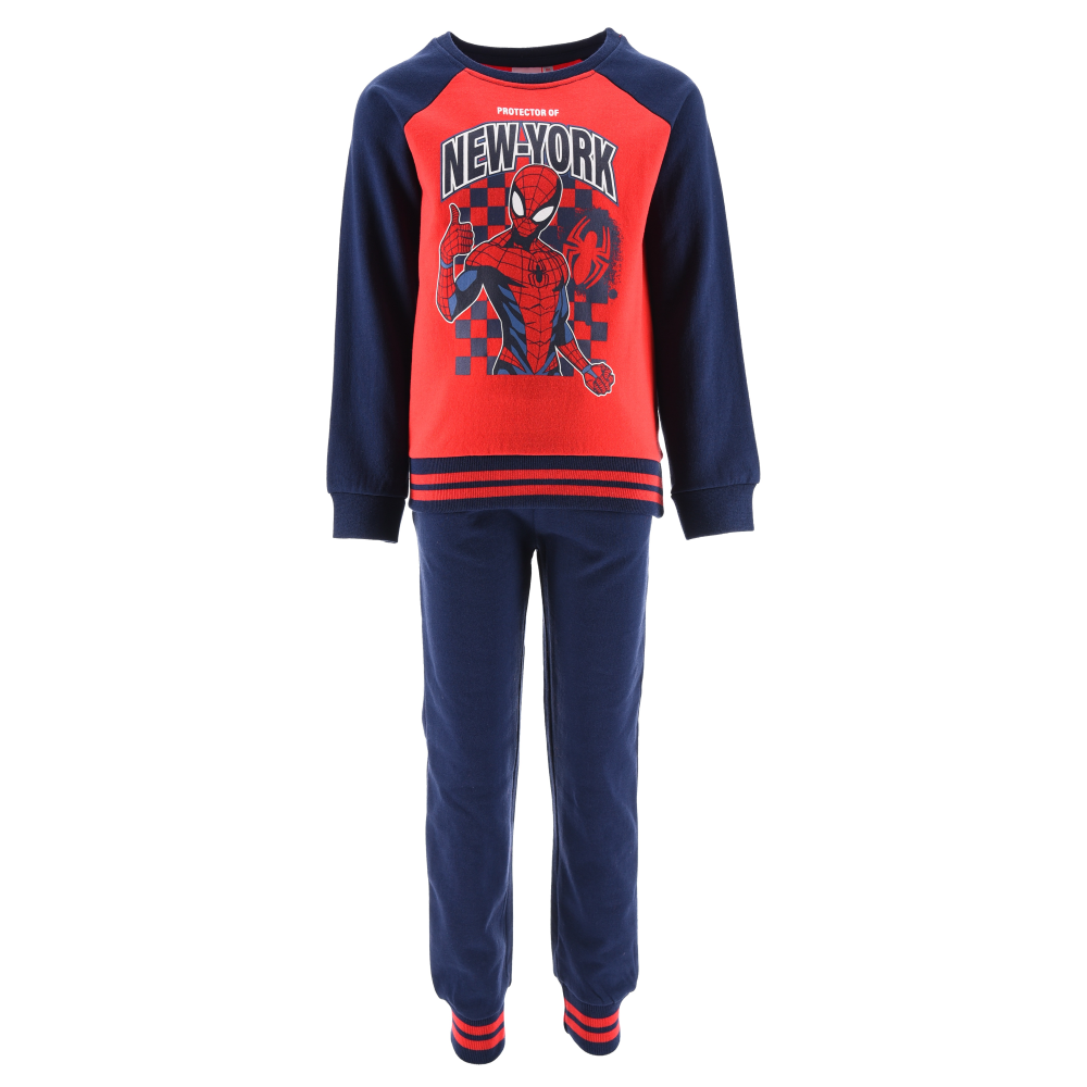 Tuta Spiderman MARVEL Completo 2 Pezzi per Bambini 3/8 Anni - Hy10023.navy