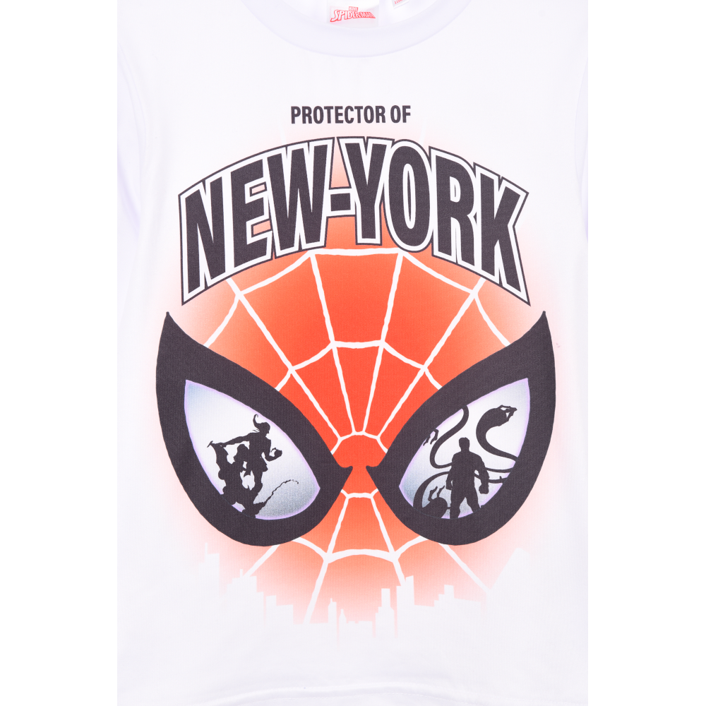 T-Shirt M.l. Spiderman MARVEL Maglia per Bambini 3/8 Anni - Hy10038.white