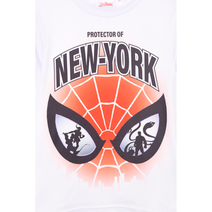 T-Shirt M.l. Spiderman MARVEL Maglia per Bambini 3/8 Anni - Hy10038.white