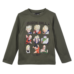 T-Shirt M.l. Dragon Ball Goku Maglia per Ragazzi 6/12 Anni - Hy10088.kaki