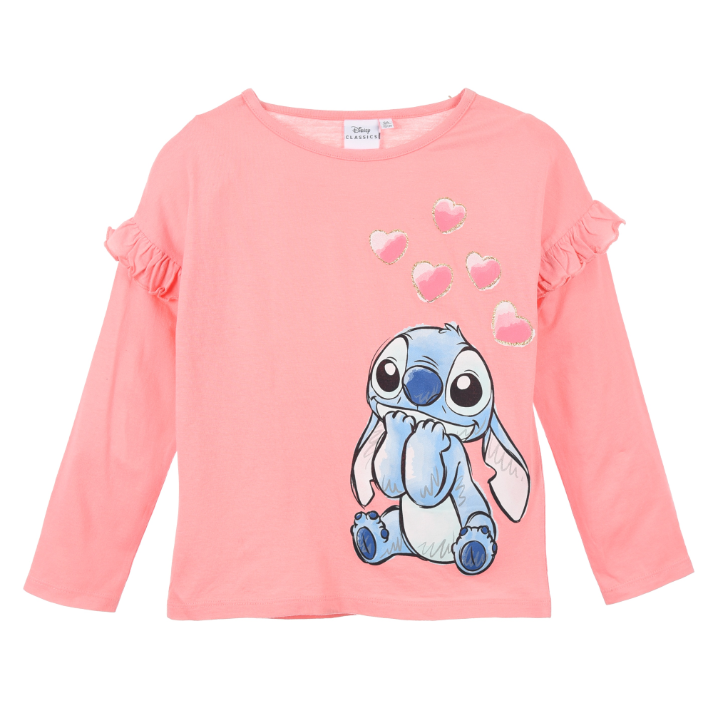 T-Shirt M.l. Stitch DISNEY Maglia per Bambini 3/8 Anni - Hy10166.pink