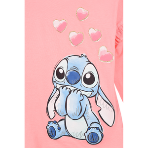 T-Shirt M.l. Stitch DISNEY Maglia per Bambini 3/8 Anni - Hy10166.pink
