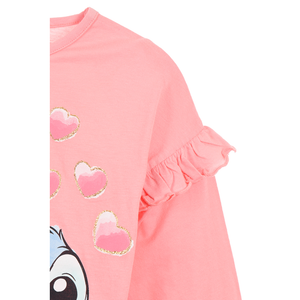 T-Shirt M.l. Stitch DISNEY Maglia per Bambini 3/8 Anni - Hy10166.pink