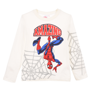 T-Shirt M.l. Spiderman MARVEL Maglia per Bambini 3/8 Anni - Hy10205.white