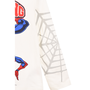 T-Shirt M.l. Spiderman MARVEL Maglia per Bambini 3/8 Anni - Hy10205.white