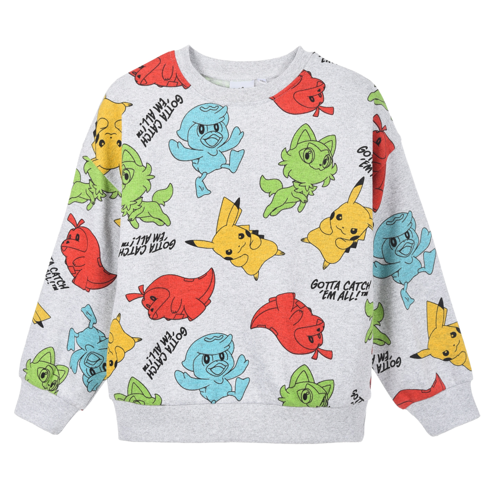 Maglione Pikachu Pokemon Felpa per Bambini 3/8 Anni - Hy10293grigio