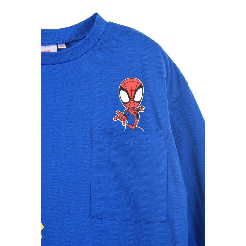 T-Shirt M.l. Spidey MARVEL Maglia per Bambini 3/8 Anni - Hy10324blu