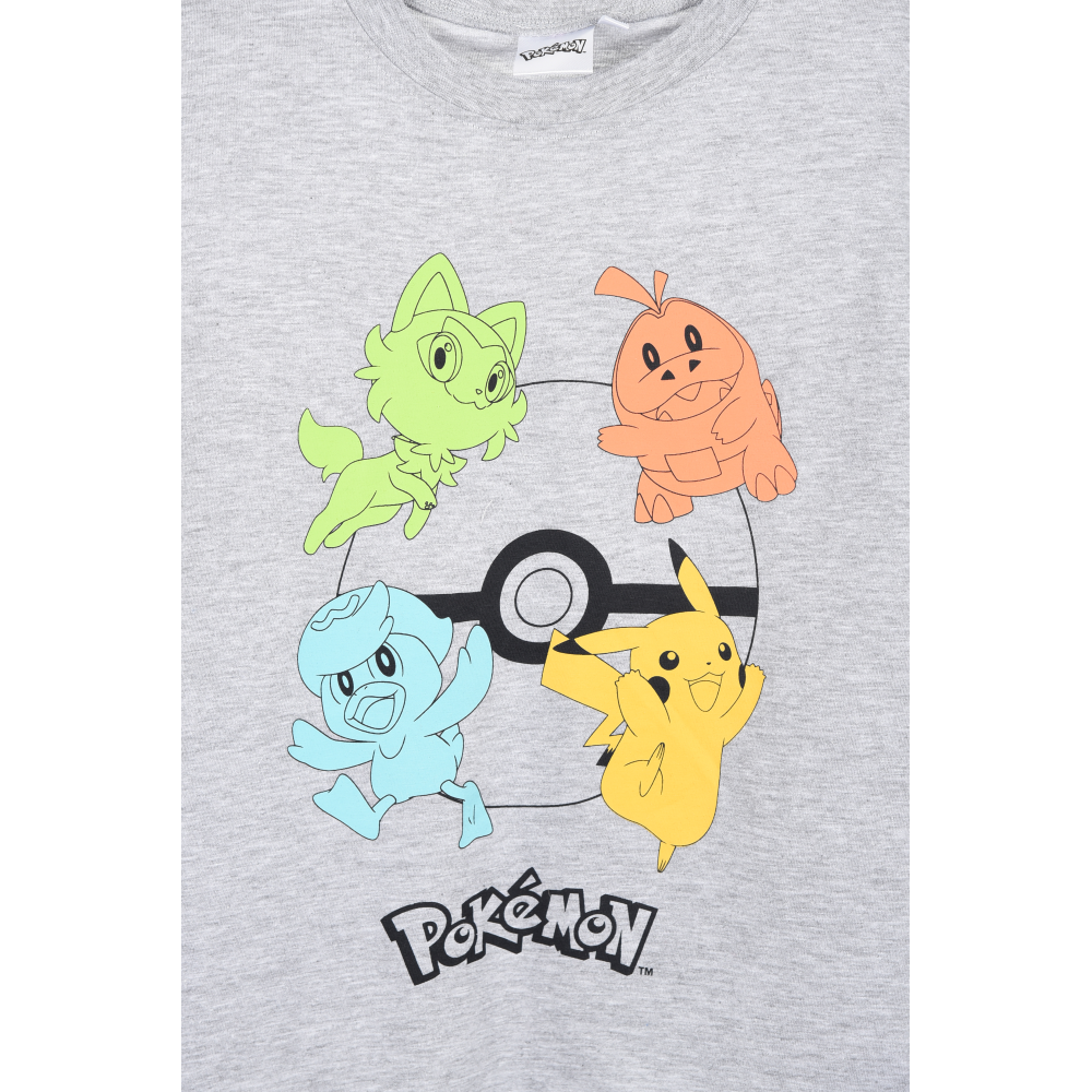 T-Shirt M.l. Pokèmon Maglia per Bambini 3/8 Anni - Hy10296grigio