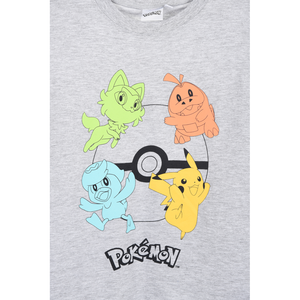 T-Shirt M.l. Pokèmon Maglia per Bambini 3/8 Anni - Hy10296grigio