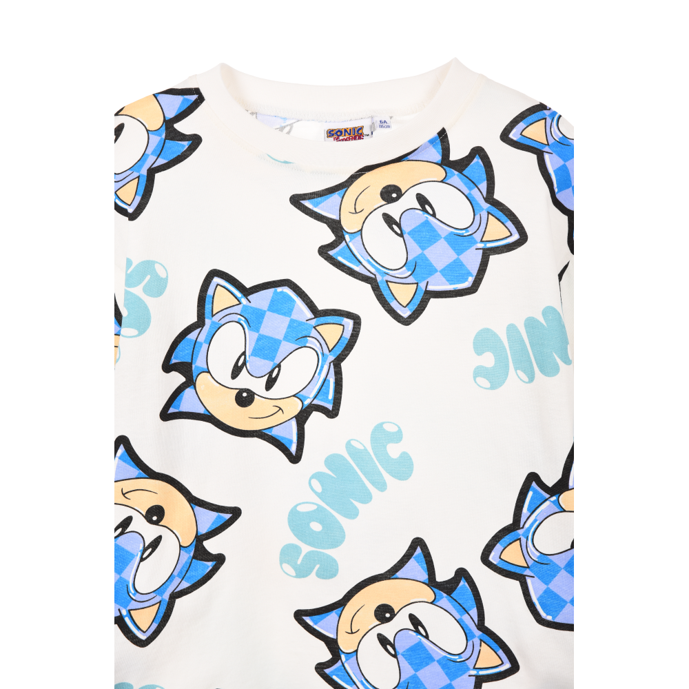 T-Shirt M.l. Sonic Maglia per Bambini 3/8 Anni - Hy10427