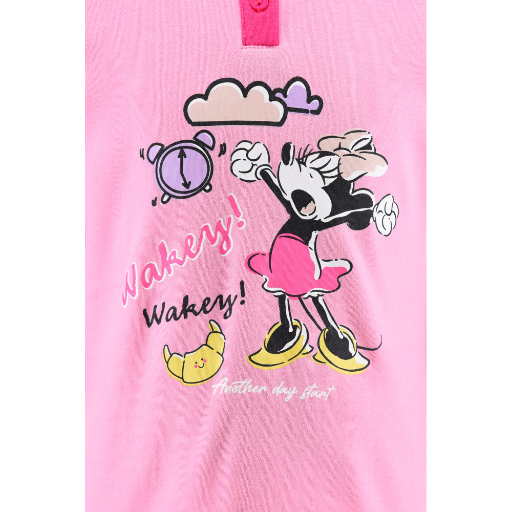 Pigiama Minnie Mouse DISNEY Bambina 100% Cotone Interlock 200 Gr - Hy20149.bfucsia