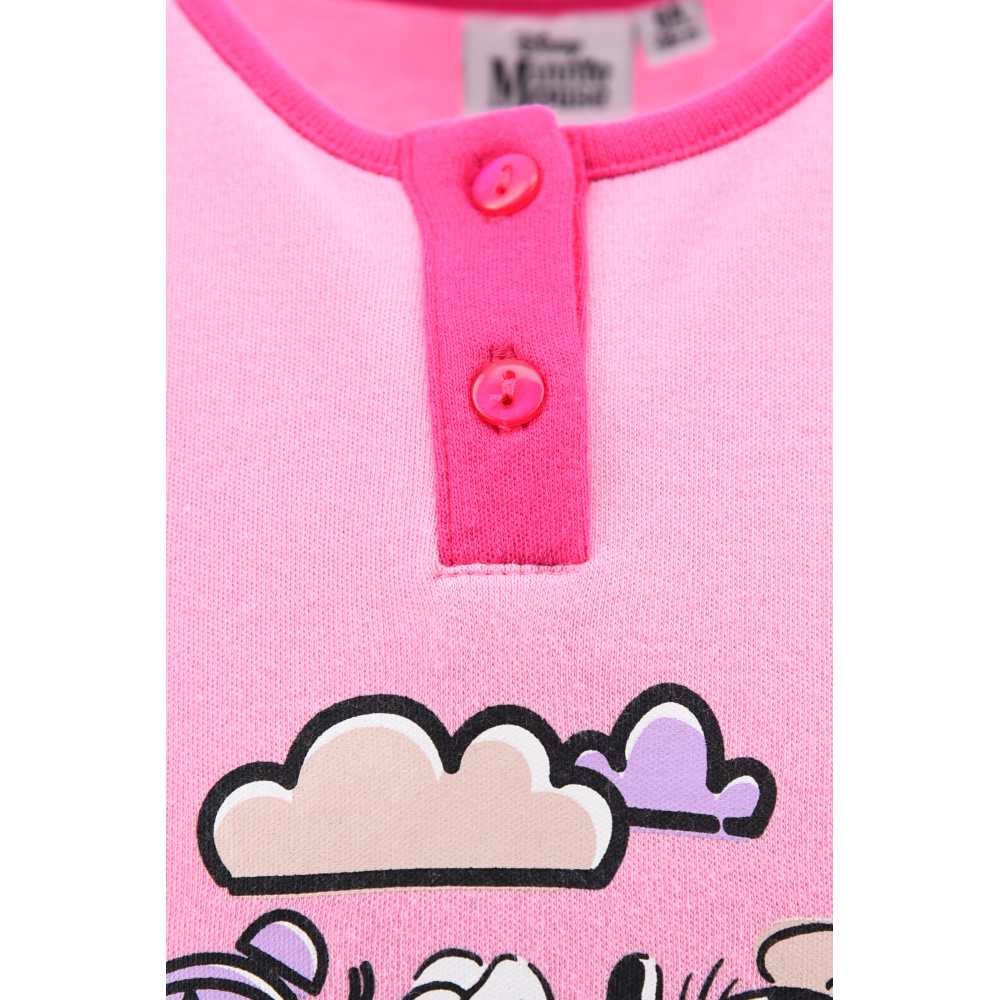 Pigiama Minnie Mouse DISNEY Bambina 100% Cotone Interlock 200 Gr - Hy20149.bfucsia