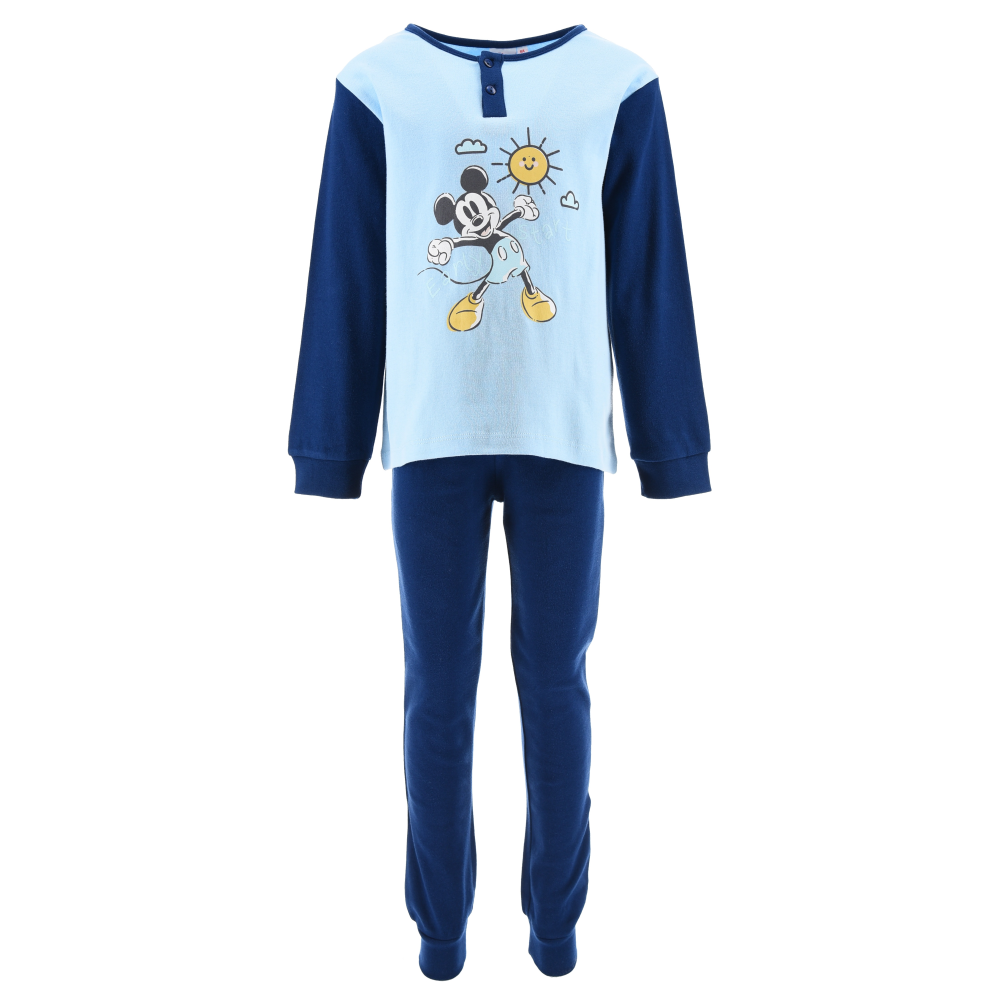 Pigiama Topolino DISNEY Bambino 100% Cotone Interlock 200 Gr - Hy20082.bblu