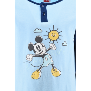Pigiama Topolino DISNEY Bambino 100% Cotone Interlock 200 Gr - Hy20082.bblu