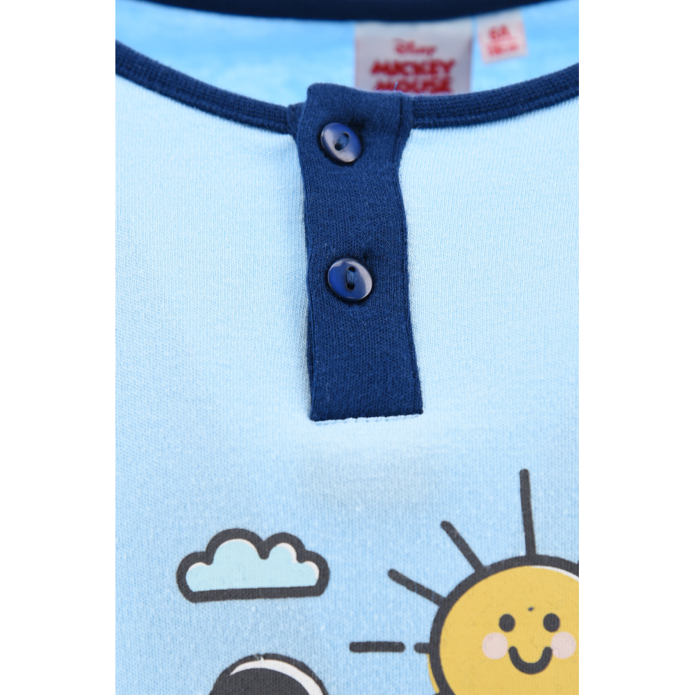 Pigiama Topolino DISNEY Bambino 100% Cotone Interlock 200 Gr - Hy20082.bblu