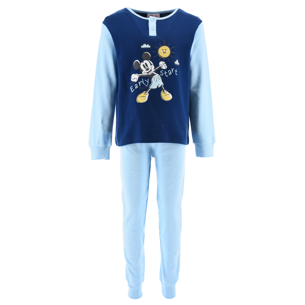 Pigiama Topolino DISNEY Bambino 100% Cotone Interlock 200 Gr - Hy20082.bazzurro