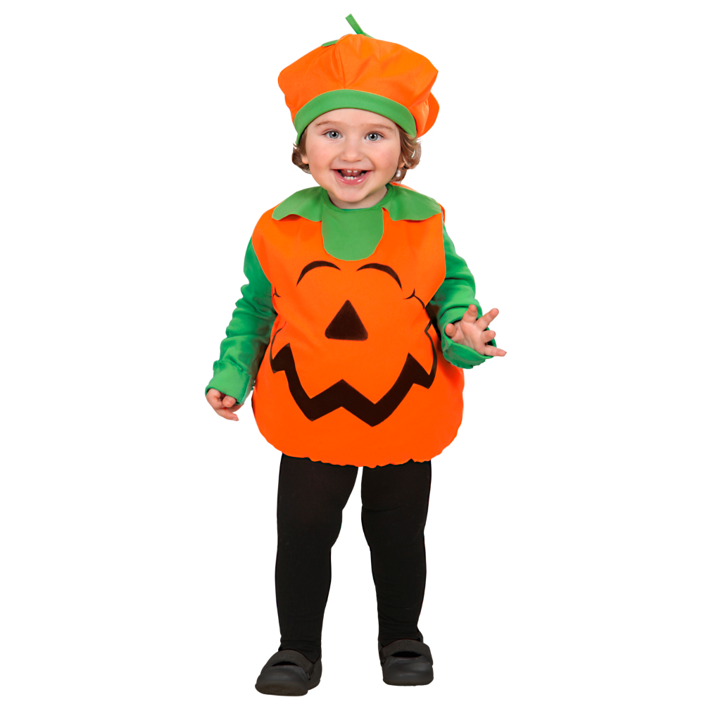 Costume Travestimento Carnevale Zucca Costume e Copricapo 1/3 Anni Halloween - 1890z