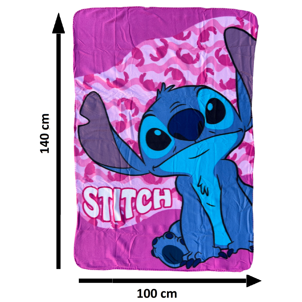 Plaid Stitch DISNEY Coperta in 100% Poliestere 220 Gsm 100 X 140 CM per Bambini - Lil36-5428