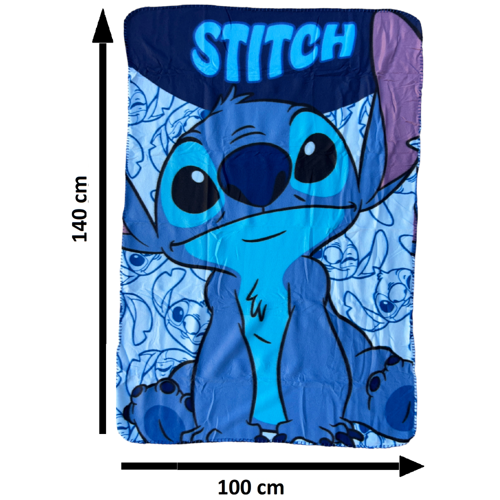 Plaid Stitch DISNEY Coperta in 100% Poliestere 220 Gsm 100 X 140 CM per Bambini - Lil36-5570