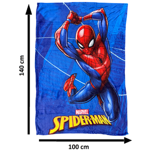 Plaid in Coral Spiderman MARVEL Coperta in 100% Poliestere 100 X 140 CM per Bambini - Je13563ad