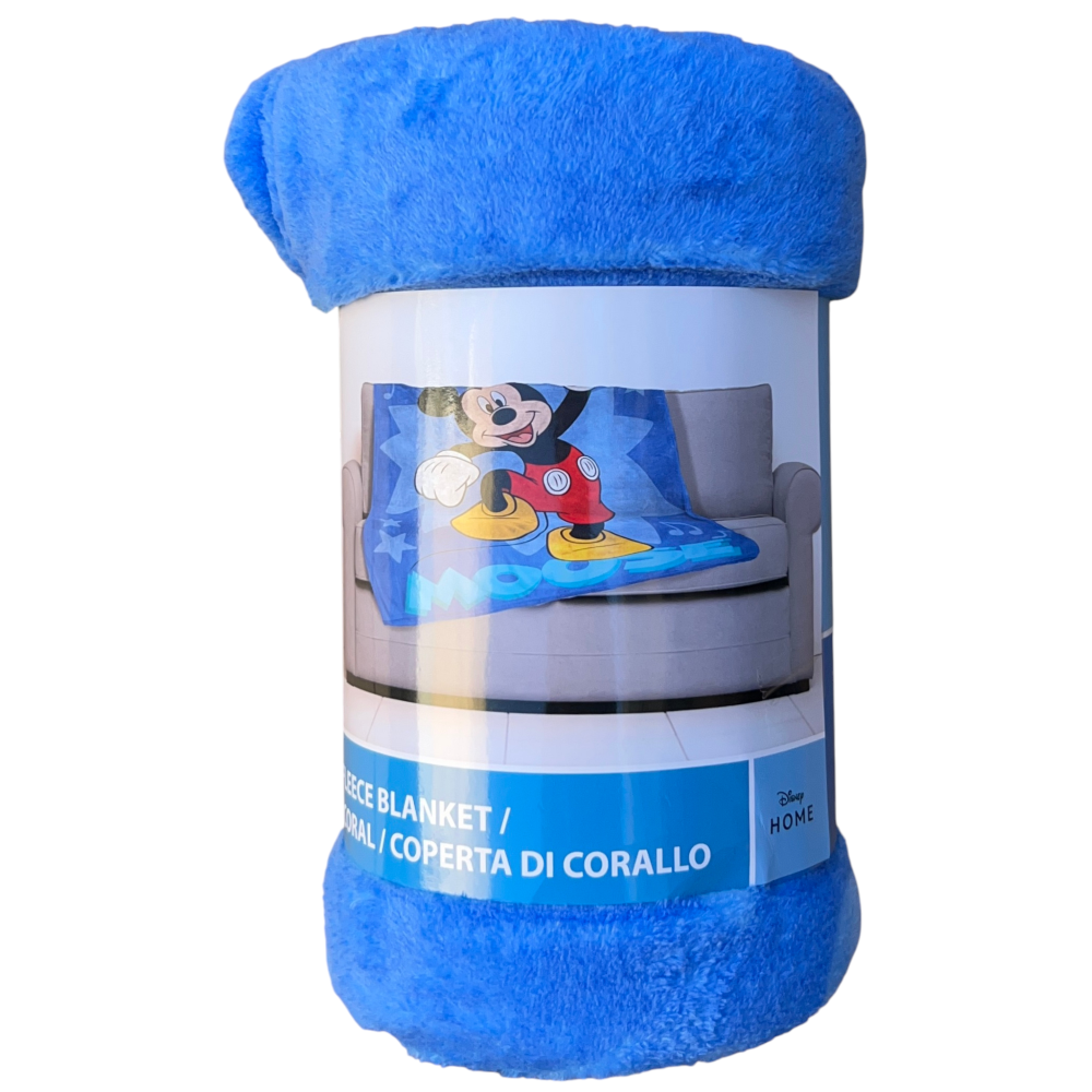 Plaid in Coral Topolino DISNEY Coperta in 100% Poliestere 100 X 140 CM per Bambini - Je13561ad