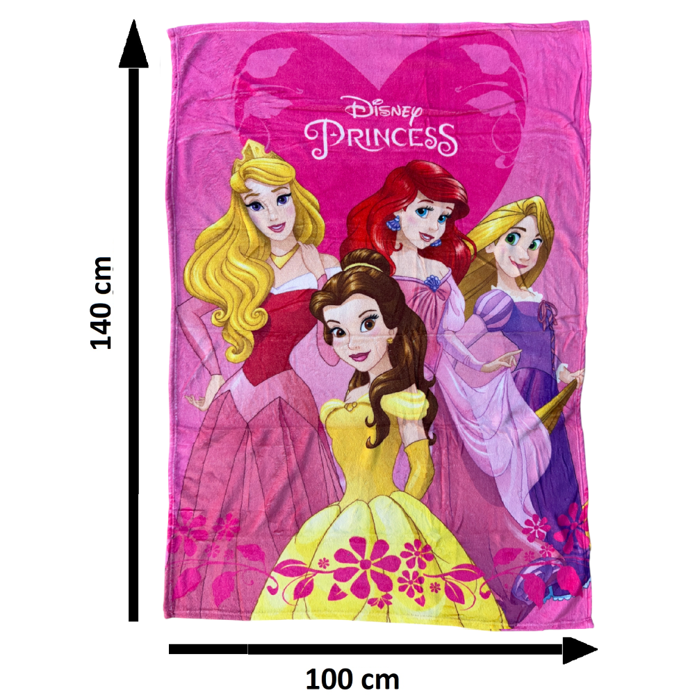 Plaid in Coral Principesse DISNEY Coperta in 100% Poliestere 100 X 140 CM per Bambini - Je13562ad