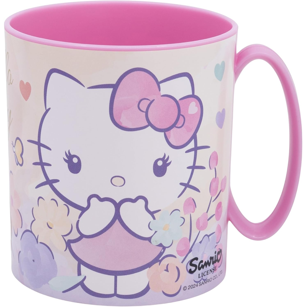 Tazza Hello Kitty Mug in Plastica Riutilizzabile Bpa Free Adatta Al Microonde 350 Ml - St81704