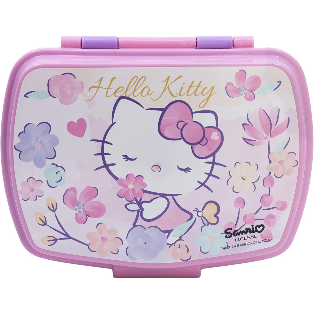 Portamerenda Hello Kitty Sanrio Porta Pranzo Scuola Tempo Libero CM 17x14x6 - St81784