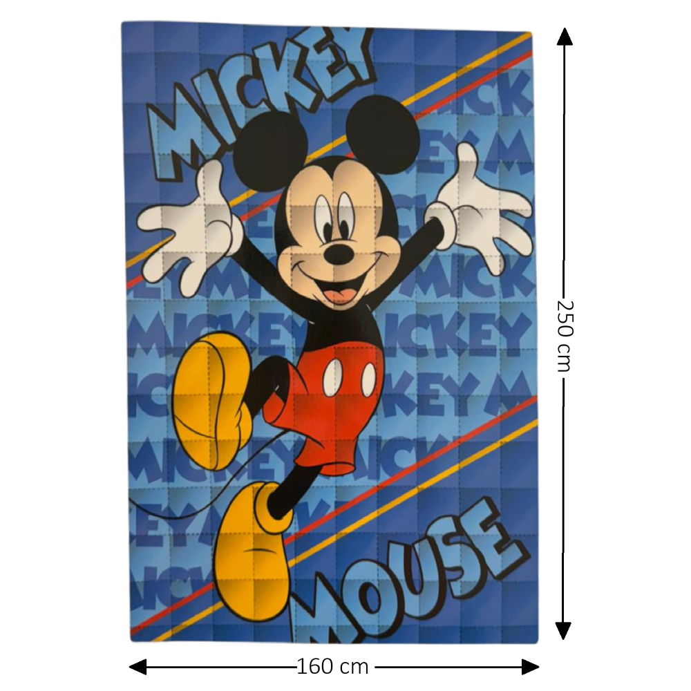 Trapunta Topolino DISNEY Piumone Invernale 350 Gsm Letto Singolo 160x250 CM - Je12126gtb