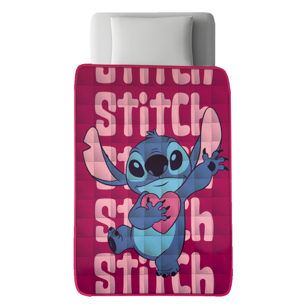 Trapunta Stitch DISNEY Piumone Invernale 350 Gsm Letto Singolo 160x250 CM - Je12127gtb
