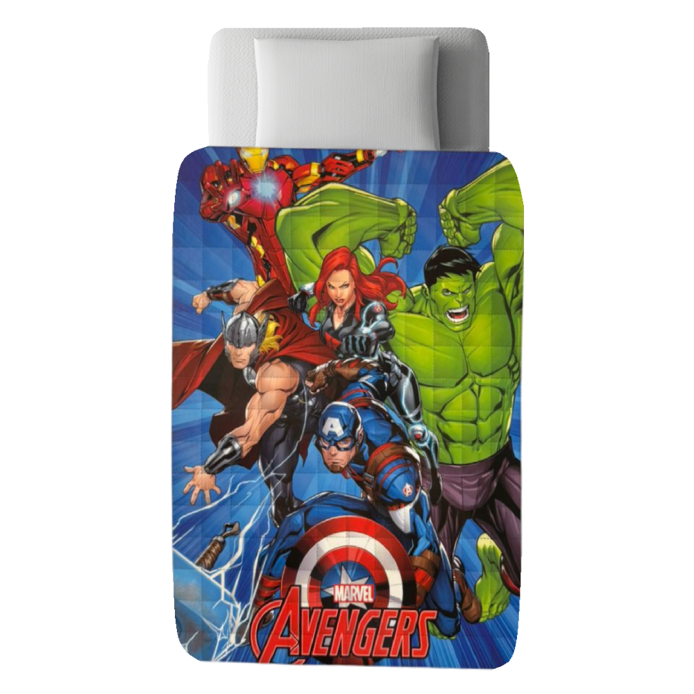 Trapunta Avengers MARVEL Piumone Invernale 350 Gsm Letto Singolo 160x250 CM - Je12128gtb