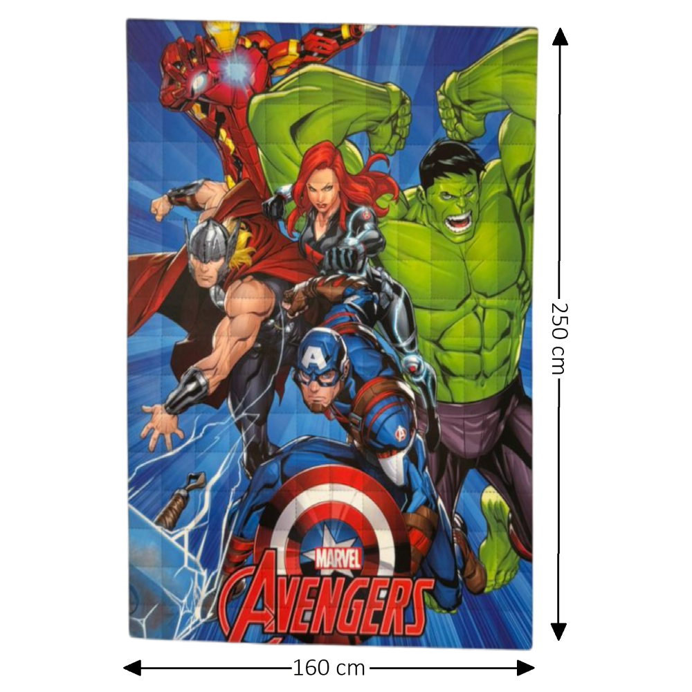 Trapunta Avengers MARVEL Piumone Invernale 350 Gsm Letto Singolo 160x250 CM - Je12128gtb