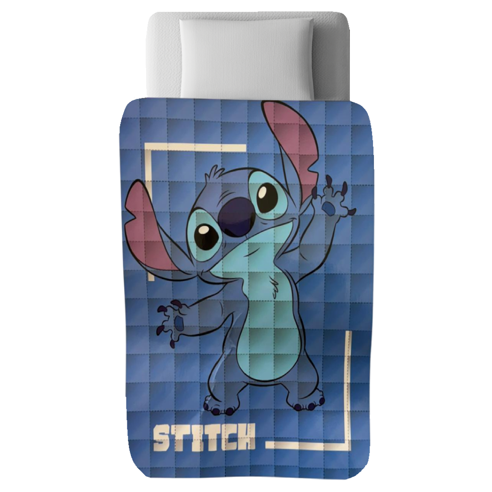 Trapunta Stitch DISNEY Piumone Invernale 350 Gsm Letto Singolo 160x250 CM - Je12131gtb
