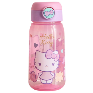Borraccia Pop-Up Hello Kitty Sanrio Bottiglia in Plastica Riutilizzabile 510 Ml con Cannuccia - 84998