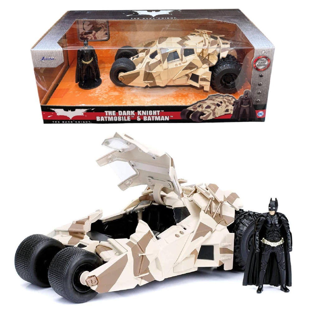 Modellino Batmobile Camouflage 1:24 con Figura in Metallo Batman da Collezione - 253215006
