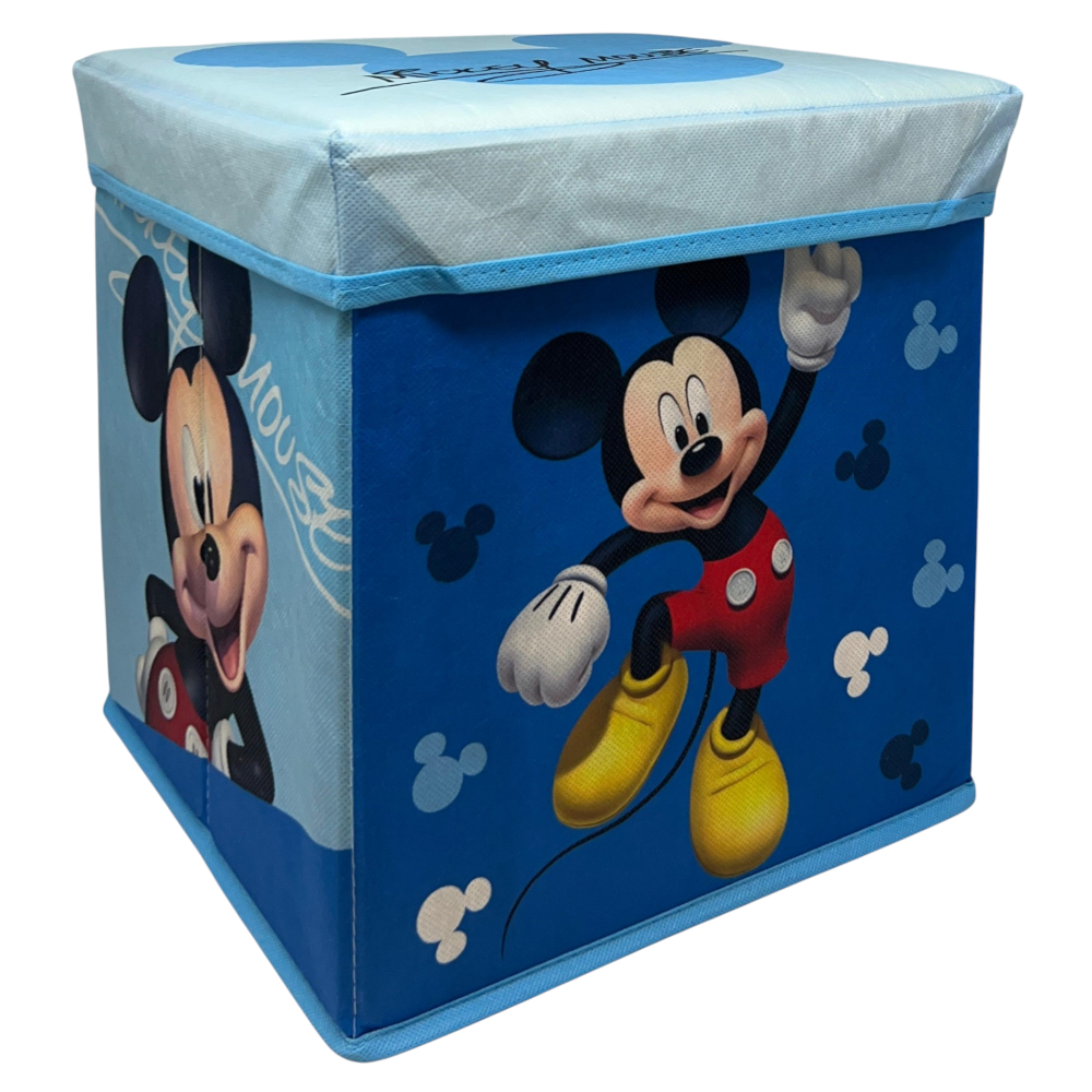 Pouf Contenitore Topolino DISNEY Multifunzione Porta Oggetti per Sedersi 30 CM - Je12807ad