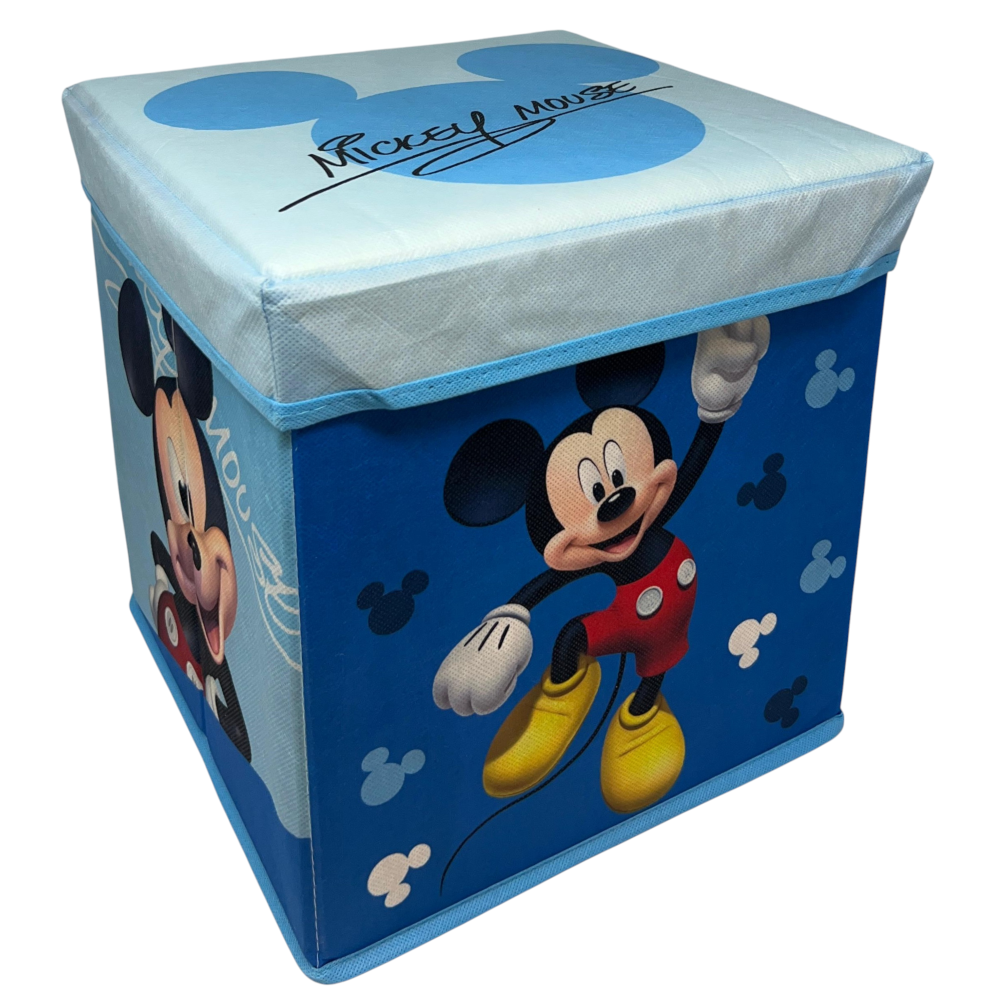 Pouf Contenitore Topolino DISNEY Multifunzione Porta Oggetti per Sedersi 30 CM - Je12807ad