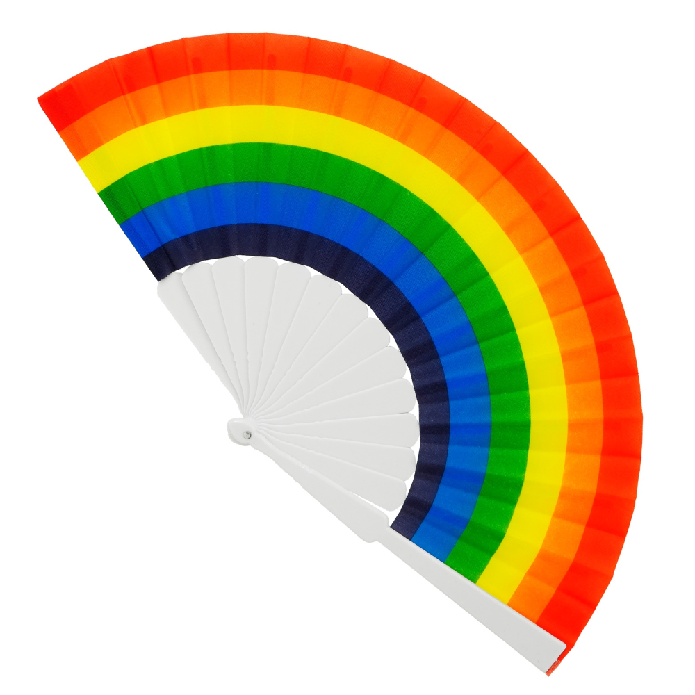 Ventaglio Arcobaleno Accessorio per Travestimento Carnevale Cosplay Festa in Maschera Pride - 65016