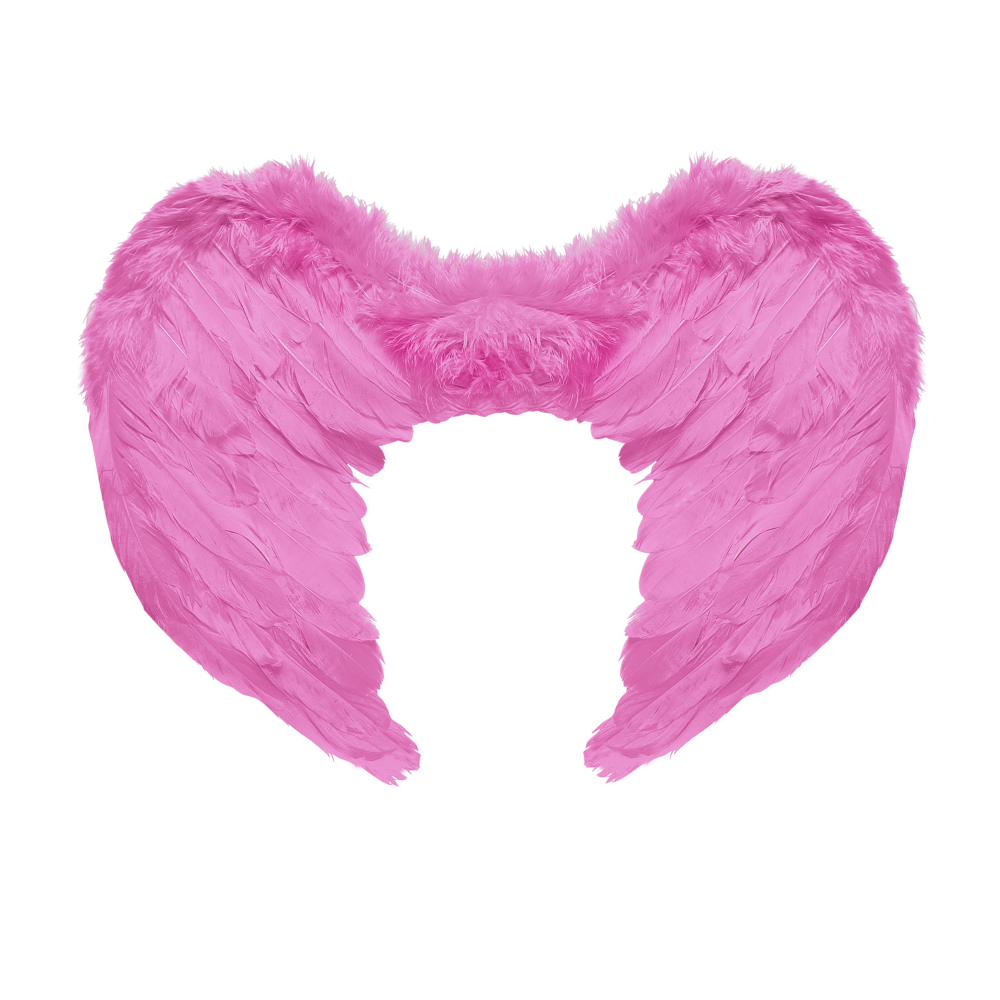 Ali in Piuma Rosa 50 X 40 CM Accessorio Travestimento Carnevale Cosplay Feste in Maschera - 01040