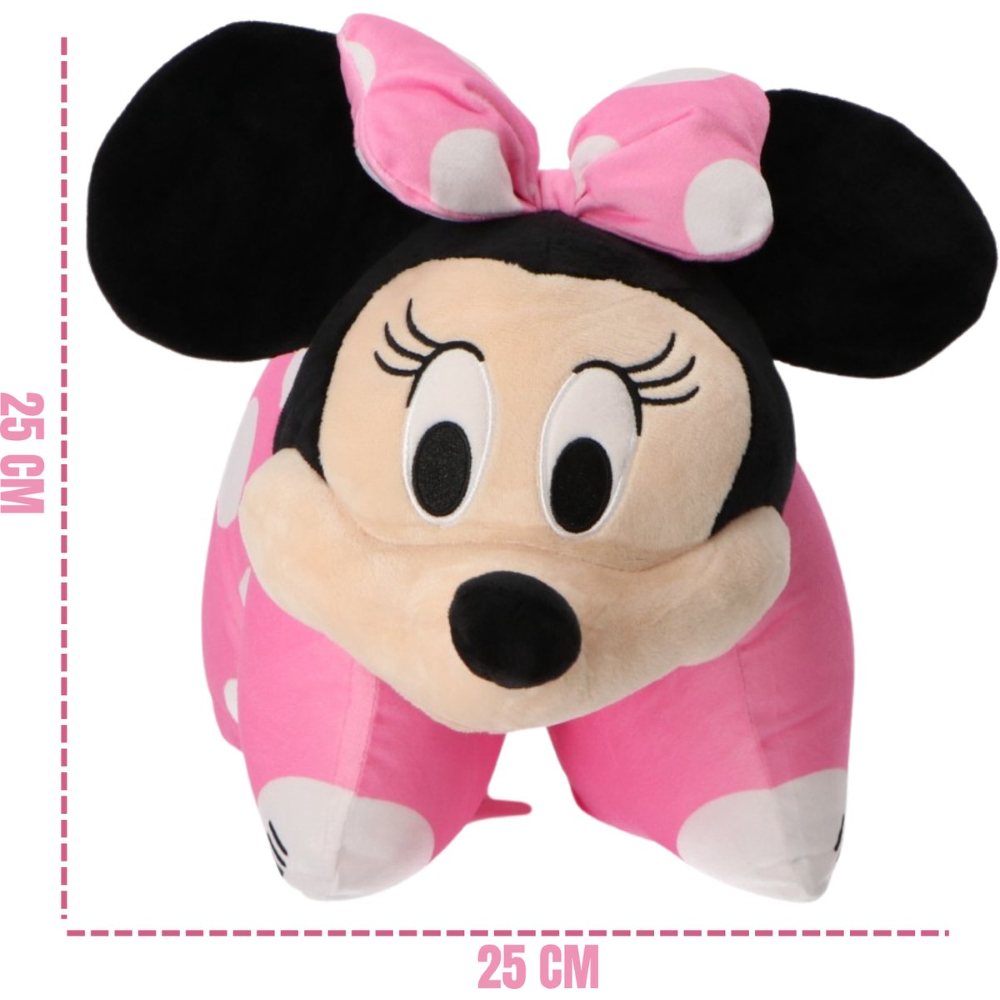 Cuscino Peluche Minnie Mouse DISNEY 45x28 CM Morbido Trasformabile 3d Decoro Cameretta - Min36-5488