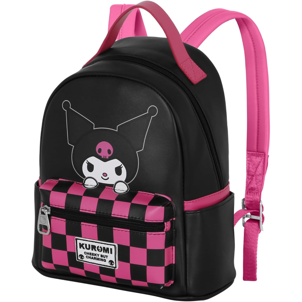 Zainetto da Passeggio Kuromi Sanrio Borsa 25 CM con Spallacci Regolabili - 07696