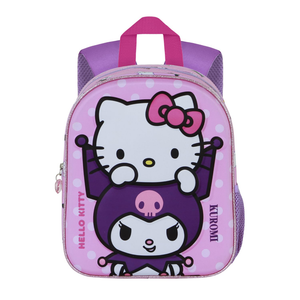 Zaino Asilo 3d Kuromi e Hello Kitty Borsa 31 CM per Scuola Materna O Tempo Libero- 08519