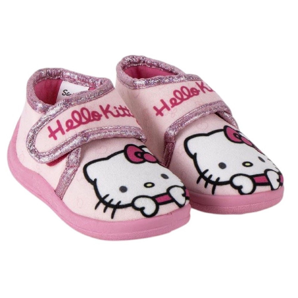 Pantofole Invernali Hello Kitty Scarpetta Stivaletto con Suola Antiscivolo Chiusura a Strappo - 6982