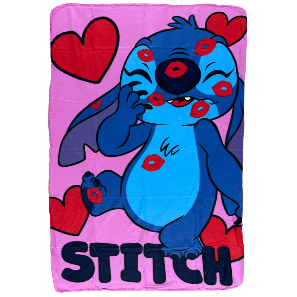 Plaid in Pile Stitch DISNEY Coperta in Morbido Poliestere 100 X 150 CM 210 Gsm - Sti1887
