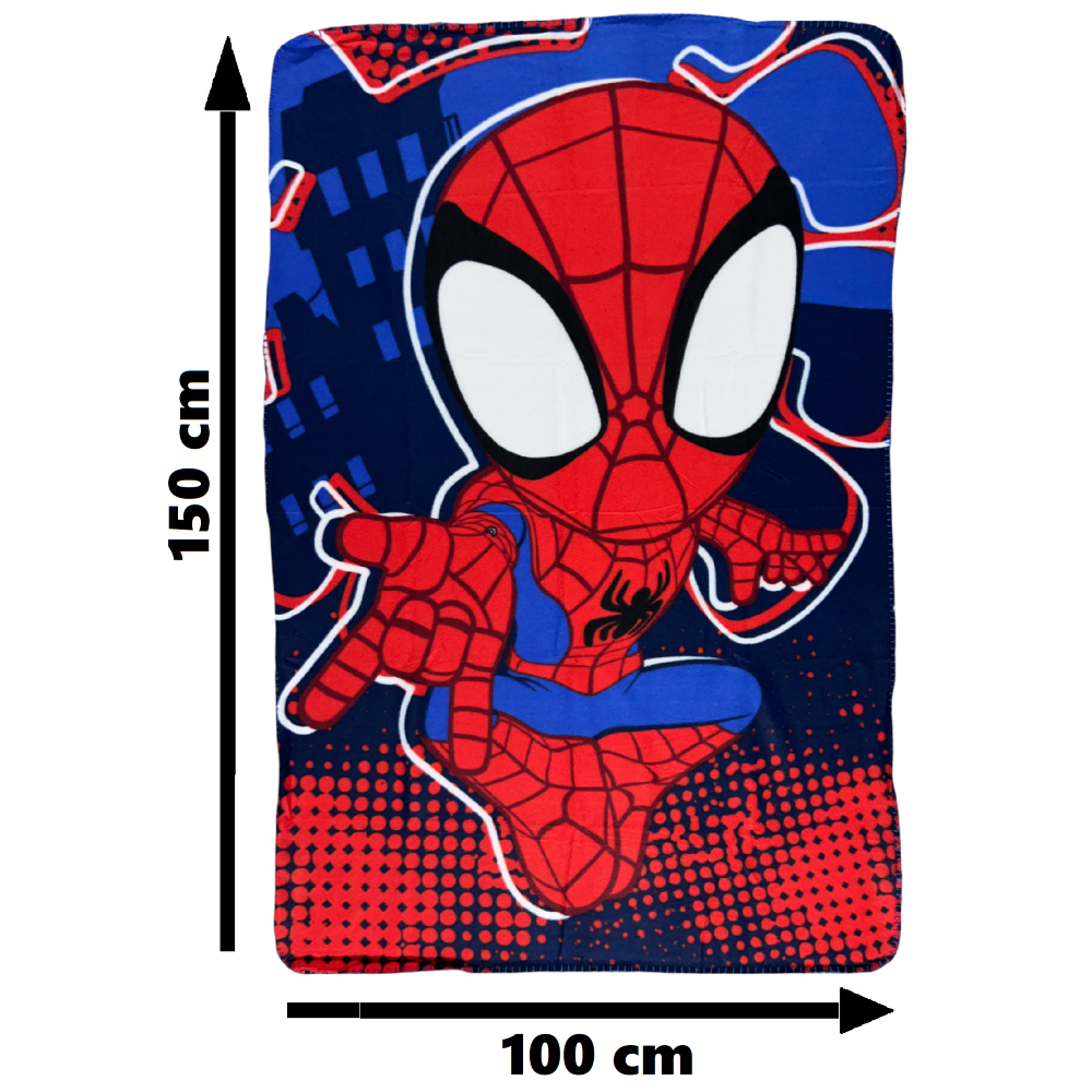 Plaid in Pile Spidey MARVEL Coperta in Morbido Poliestere 100 X 150 CM 210 Gsm - Spm1884
