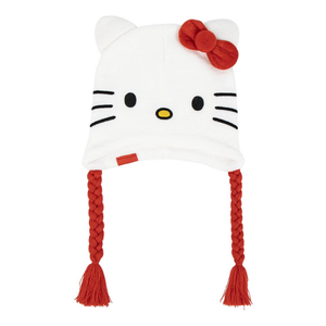 Berretto Invernale Hello Kitty Sanrio Modello Peruviano Cappello in Morbido Acrilico - 0566