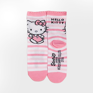 Set Calzini Hello Kitty Sanrio in Misto Cotone 4 Paia in Confezione Salvadanaio - 2973