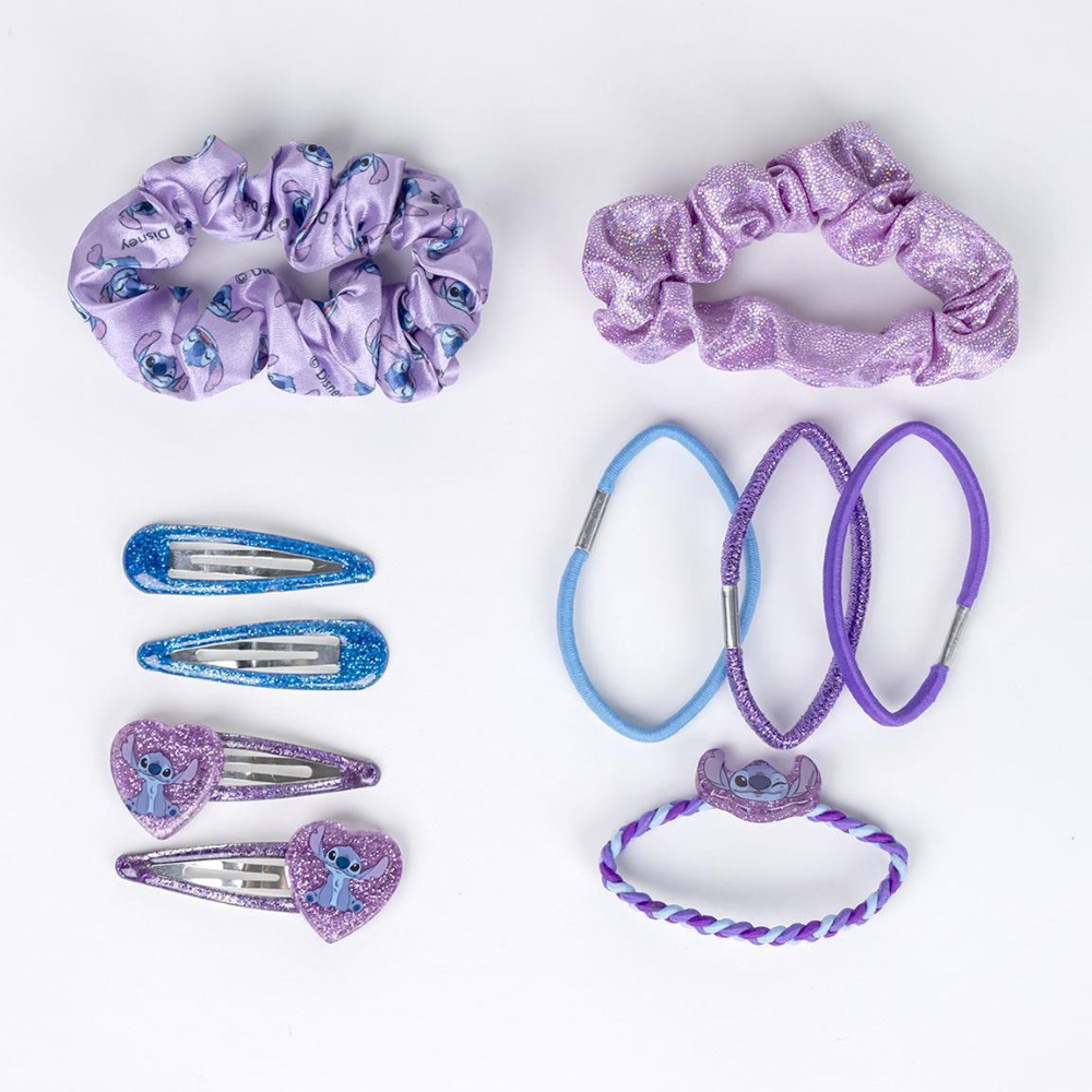 Accessori per Capelli Stitch DISNEY Set Scrunchies Elastici Clip per Acconciature in Beauty- 2676