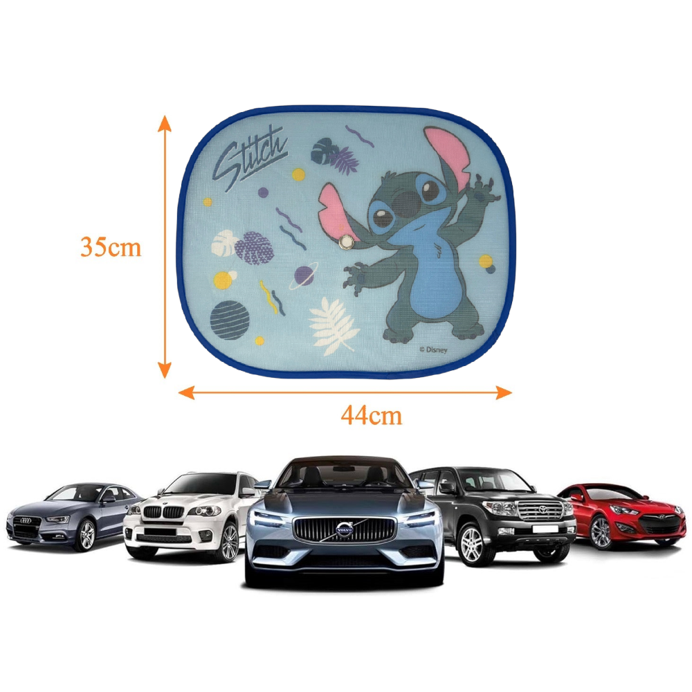 Tendine Parasole Laterali Stitch DISNEY Coppia di Tendine per Auto 44 X 36 CM Protezione Raggi Uv - 37872