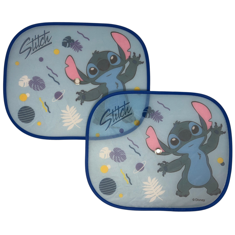 Tendine Parasole Laterali Stitch DISNEY Coppia di Tendine per Auto 44 X 36 CM Protezione Raggi Uv - 37872